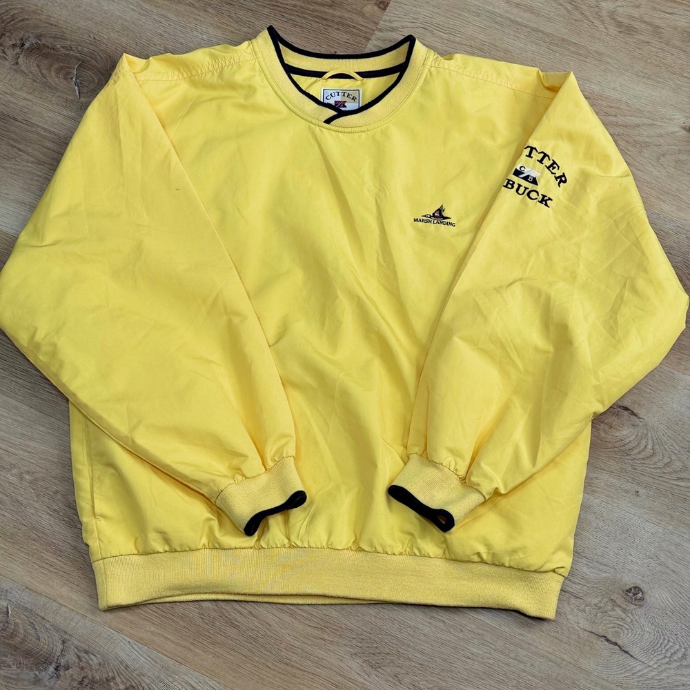 Cutter & Buck Windbreaker Pullover Mens L Yellow Golf
Marsh Landing Logo EUC